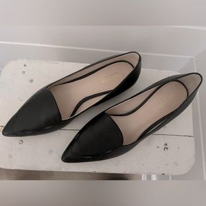 Pointed Toe Skimmer Flats with Cutout Detail NWOB